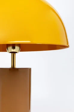 Lampa stołowa stalowa żółta Ø30x51 cm