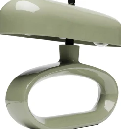 Lampa stołowa stalowa w kolorze zielonym 37x26 cm