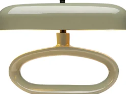 Lampa stołowa stalowa w kolorze zielonym 37x26 cm