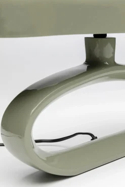 Lampa stołowa stalowa w kolorze zielonym 37x26 cm