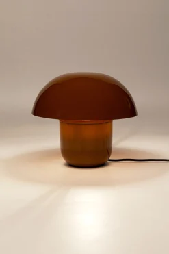 Lampa stołowa stalowa w kolorze brązowym Ø29x27 cm