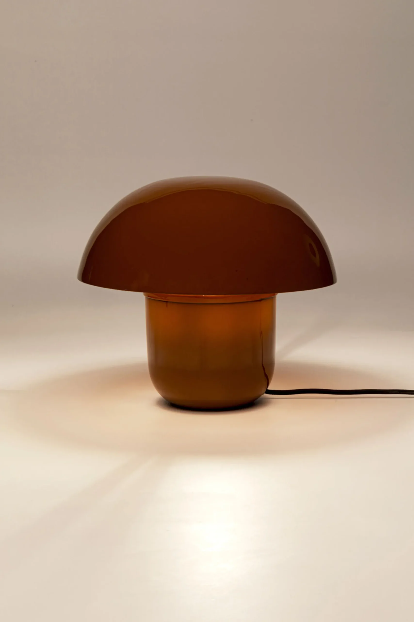 Lampa stołowa stalowa w kolorze brązowym Ø29x27 cm