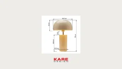 Lampa stołowa stalowa w kolorze ecru Ø25x38 cm