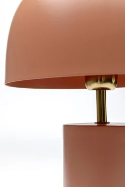 Lampa stołowa stalowa w kolorze terakota Ø25x38 cm