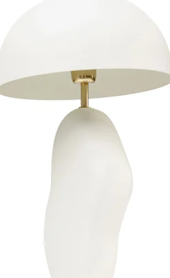 Lampa stołowa stalowa w kolorze białym 48 cm