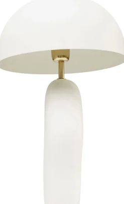 Lampa stołowa stalowa w kolorze białym 48 cm