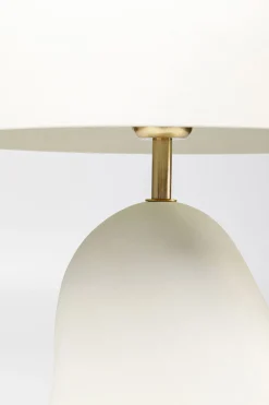 Lampa stołowa stalowa w kolorze białym 48 cm
