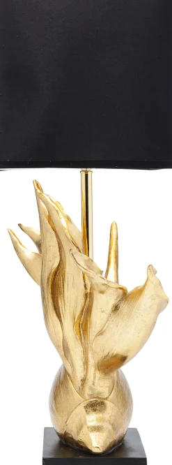 Lampa stołowa Tropical Flower 51x65 cm czarno-złota