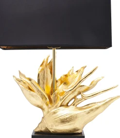 Lampa stołowa Tropical Flower 51x65 cm czarno-złota
