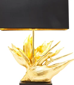 Lampa stołowa Tropical Flower 51x65 cm czarno-złota