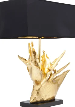 Lampa stołowa Tropical Flower 51x65 cm czarno-złota