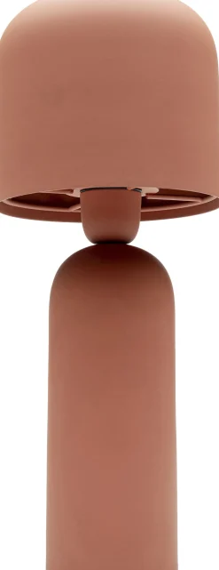 Lampa stołowa ze stali czerwień terakotowa 39 cm