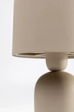 Lampa stołowa ze stali w kolorze beżowym 39 cm
