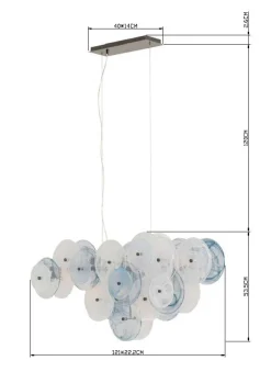 Lampa wisząca Aquamarine 121cm