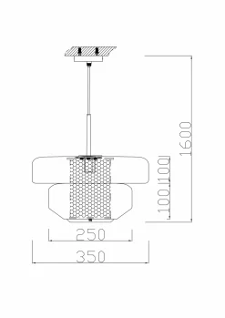 Lampa wisząca Arcadia niebieska Ø34cm
