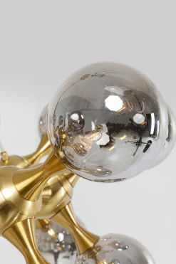 Lampa wisząca Atomic Balls 74x130 cm złota - klosze szklane przydymione