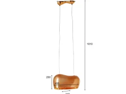 Lampa wisząca Cloud Beam Double brązowa 50cm