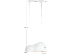 Lampa wisząca Cloud Beam Double biała 70cm