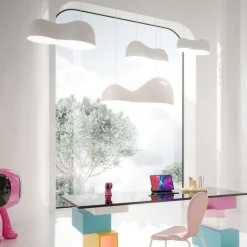 Lampa wisząca Cloud Beam Double biała 70cm