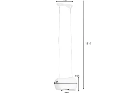 Lampa wisząca Cloud Beam Double biała 50cm