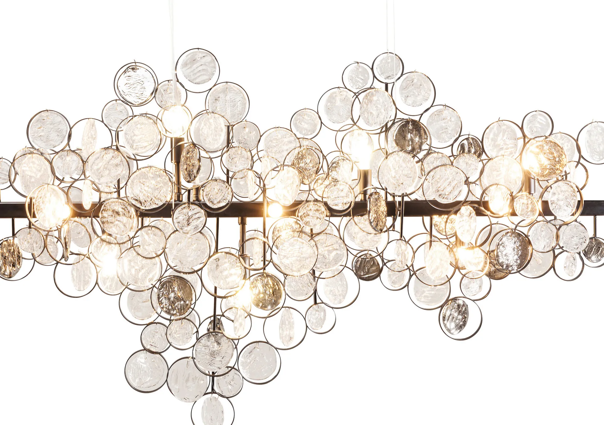 Lampa wisząca Clouds Clear 102x61 cm szara