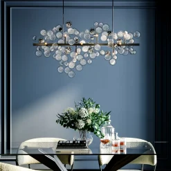 Lampa wisząca Clouds Clear 102x61 cm szara
