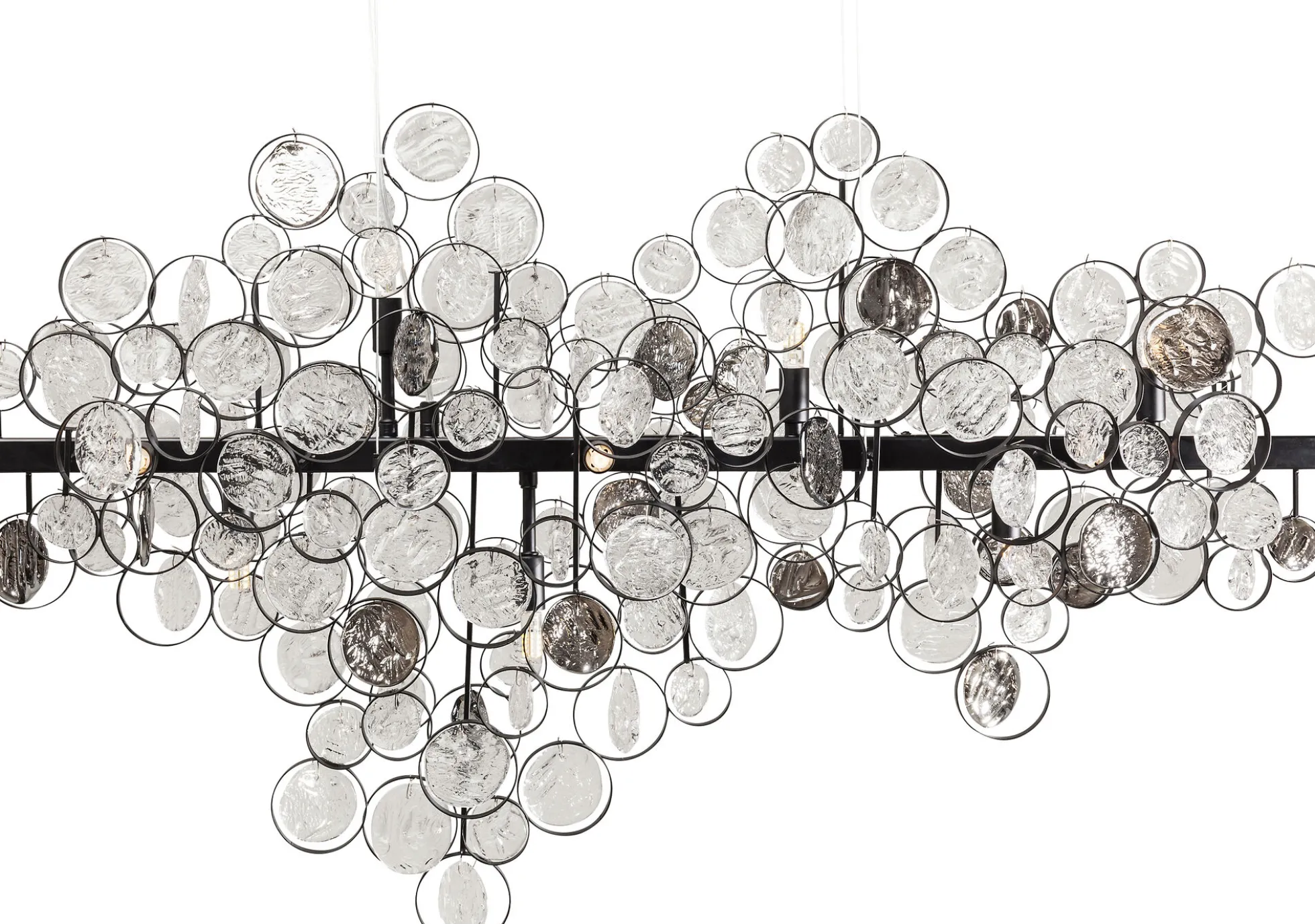 Lampa wisząca Clouds Clear 102x61 cm szara