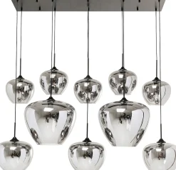 Lampa wisząca do salonu klosze przydymione szklane 110x160 cm