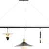 Lampa wisząca do salonu stalowa 5xG9 155 cm