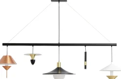 Lampa wisząca do salonu stalowa 5xG9 155 cm