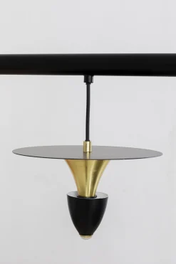 Lampa wisząca do salonu stalowa 5xG9 155 cm