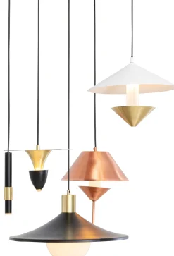 Lampa wisząca do salonu stalowa 5xG9 Ø50 cm