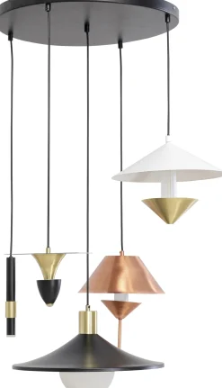 Lampa wisząca do salonu stalowa 5xG9 Ø50 cm