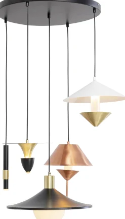 Lampa wisząca do salonu stalowa 5xG9 Ø50 cm