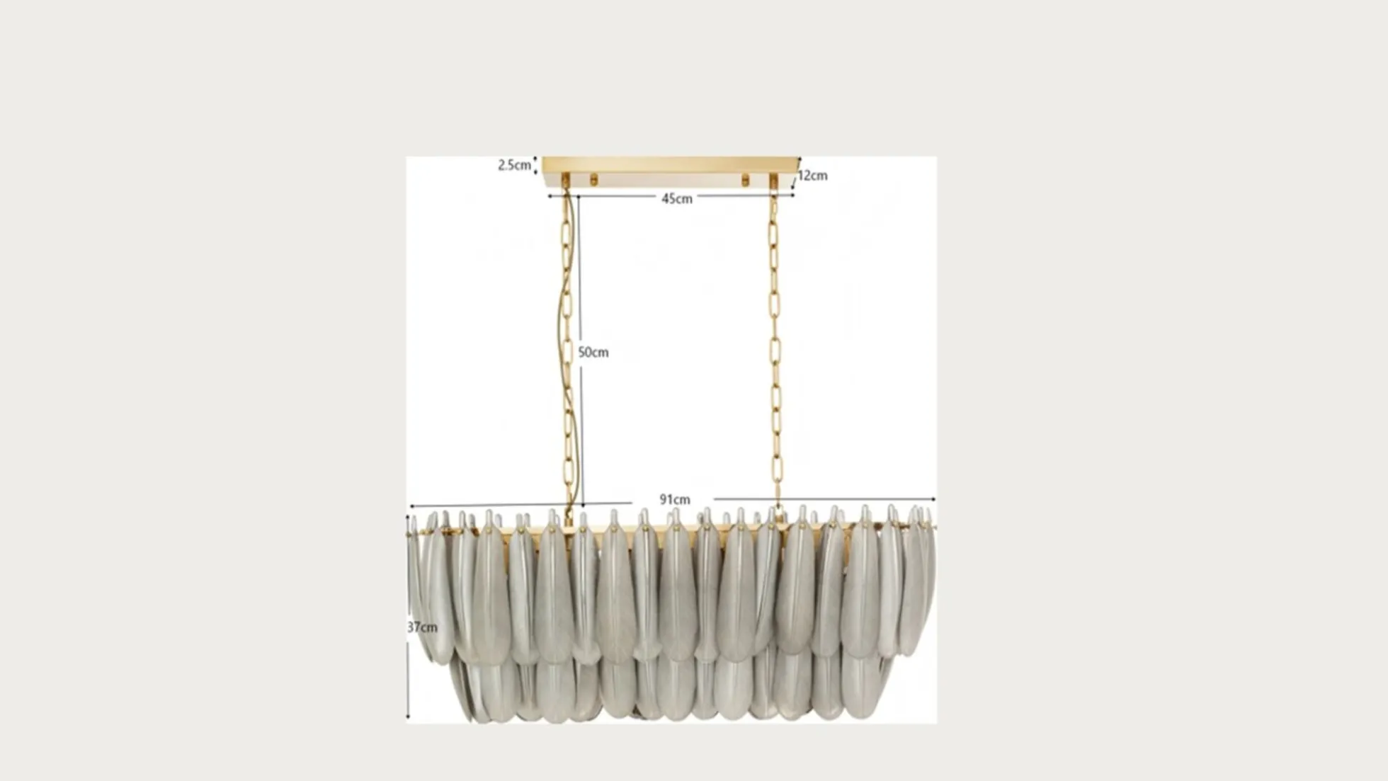 Lampa Wisząca Feather Glow 95cm