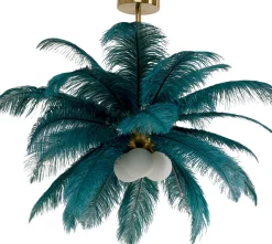 Lampa wisząca Feather Palm zielona Ø60cm