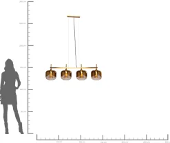 Lampa wisząca Golden Goblet Quattro A 115x142 cm