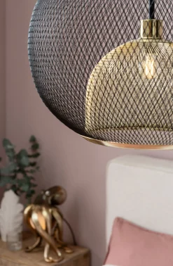 Lampa wisząca Grato Ø45 cm czarno-złota