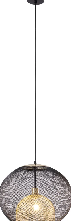 Lampa wisząca Grato Ø45 cm czarno-złota