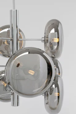 Lampa wisząca Headlight 53x61 cm srebrna - klosze szklane