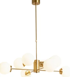 Lampa wisząca Heavenly Ø98 cm złota - klosze białe