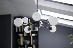 Lampa wisząca Heavenly Ø98 cm złota - klosze białe