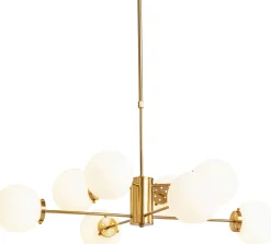 Lampa wisząca Heavenly Ø98 cm złota - klosze białe