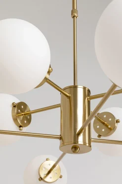 Lampa wisząca Heavenly Ø98 cm złota - klosze białe