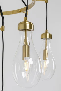 Lampa wisząca Highlight 12L Ø97 cm czarno-złota - klosze transparentne