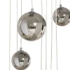 Lampa wisząca klosze szklane chromowe 12xG9 200 cm