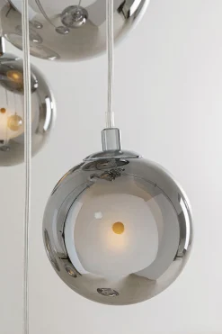 Lampa wisząca klosze szklane chromowe 12xG9 200 cm