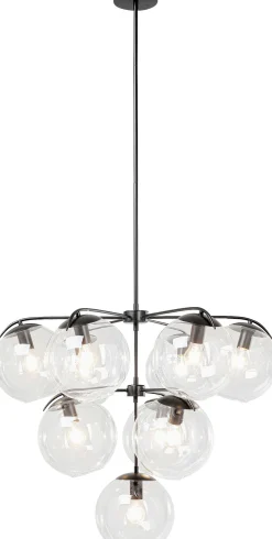 Lampa wisząca Lasmina 91x110 cm czarna - klosze szklane