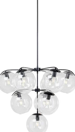 Lampa wisząca Lasmina 91x110 cm czarna - klosze szklane