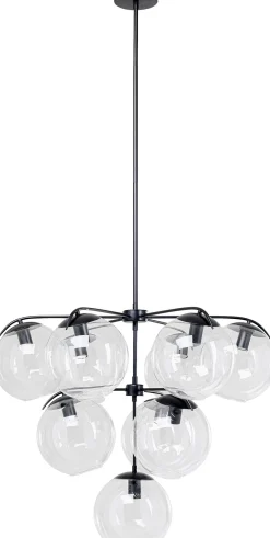 Lampa wisząca Lasmina 91x110 cm czarna - klosze szklane